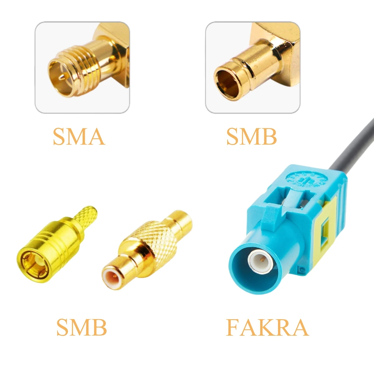 SMB connector SMA connector Fakra SMB connector SMA connector Fakra