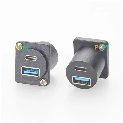 Kombinierter USB-A- und USB{1}C-Adapter für die Schalttafelmontage
