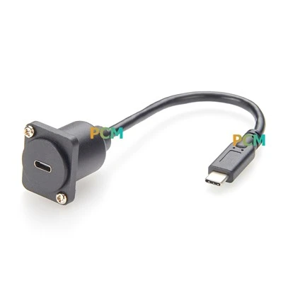 USB 3.1 Typ C Kabel männlich an weibliche Datenerweiterung D-Typ Panel Mount