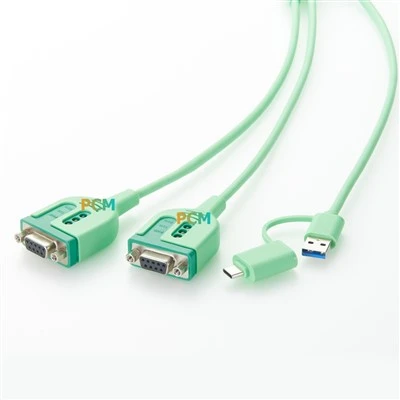 USB-A USB-C auf Dual DB9 serielles Kabel